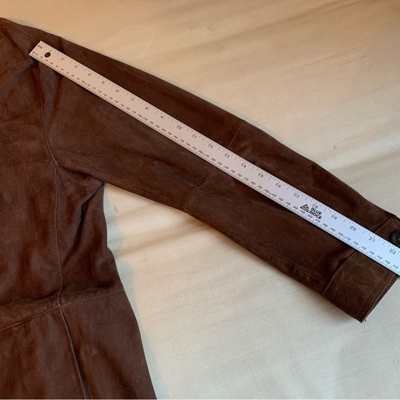 Gimo’s Suede Button Front Shacket Shirt Jacket EU 50 US 40 Mens L Leather Italy - Picture 14 of 16